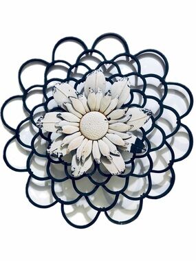 Shabby Chic Metal Flower Wall Decor Rustic Farmhouse Decor 20”